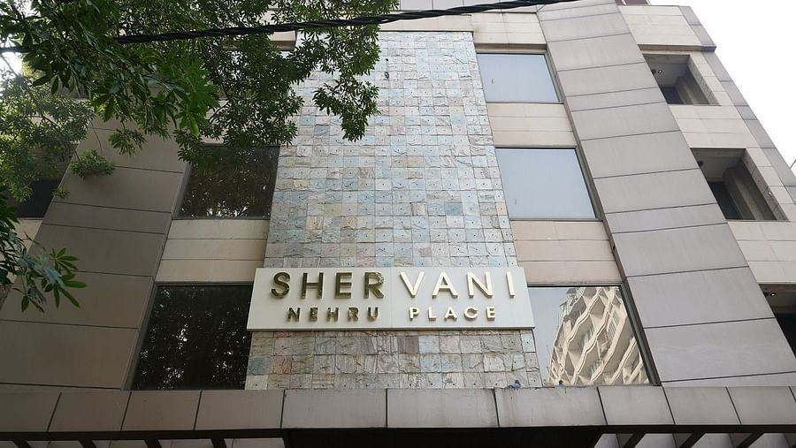 facade of Shervani Nehru Place, New Delhi during daytime