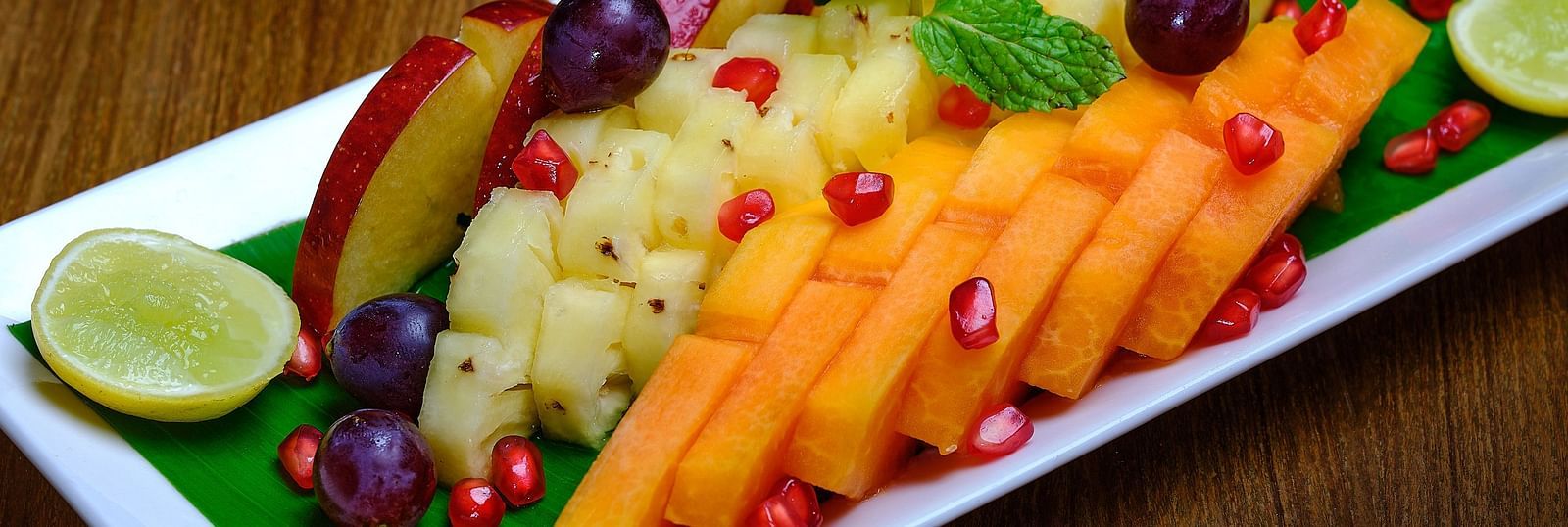 A fruit platter served at Essentia Premier Hotel, Chennai