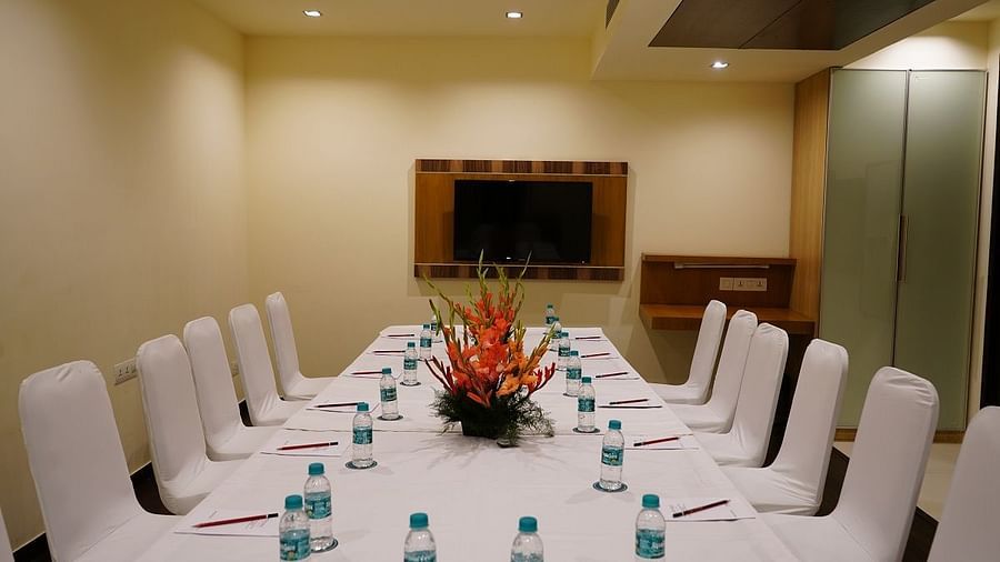 Board Room decked with table and chairs at Shervani Nehru Place, New Delhi