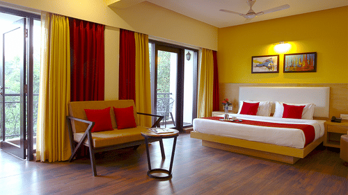 Rosetum Anjuna - Interiors of the bedroom at Rosetum