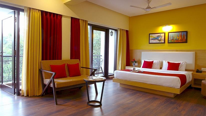 Rosetum Anjuna - Interiors of the bedroom at Rosetum