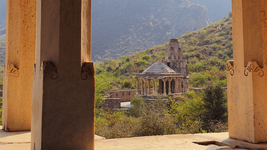 Yoga Outdoor at temples -Surya Bagh Ajabagrh-Experience