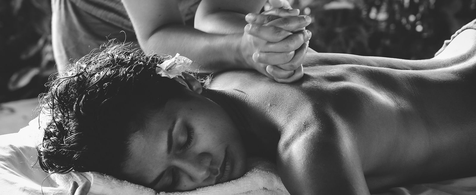 A rejuvenating back massage in a tranquil spa setting