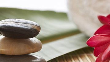 Spa stones used for hot stone massage at the spa in Caravela Beach resort