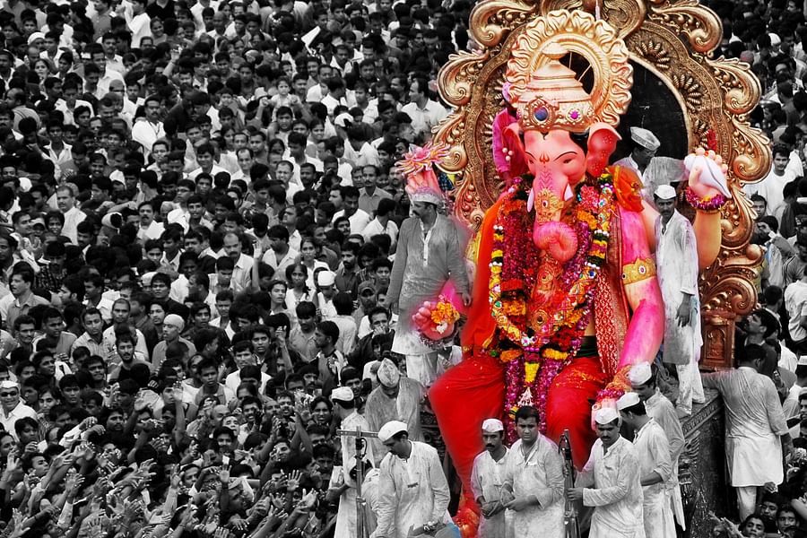 ganpati visarjan at ganesh chathurthi