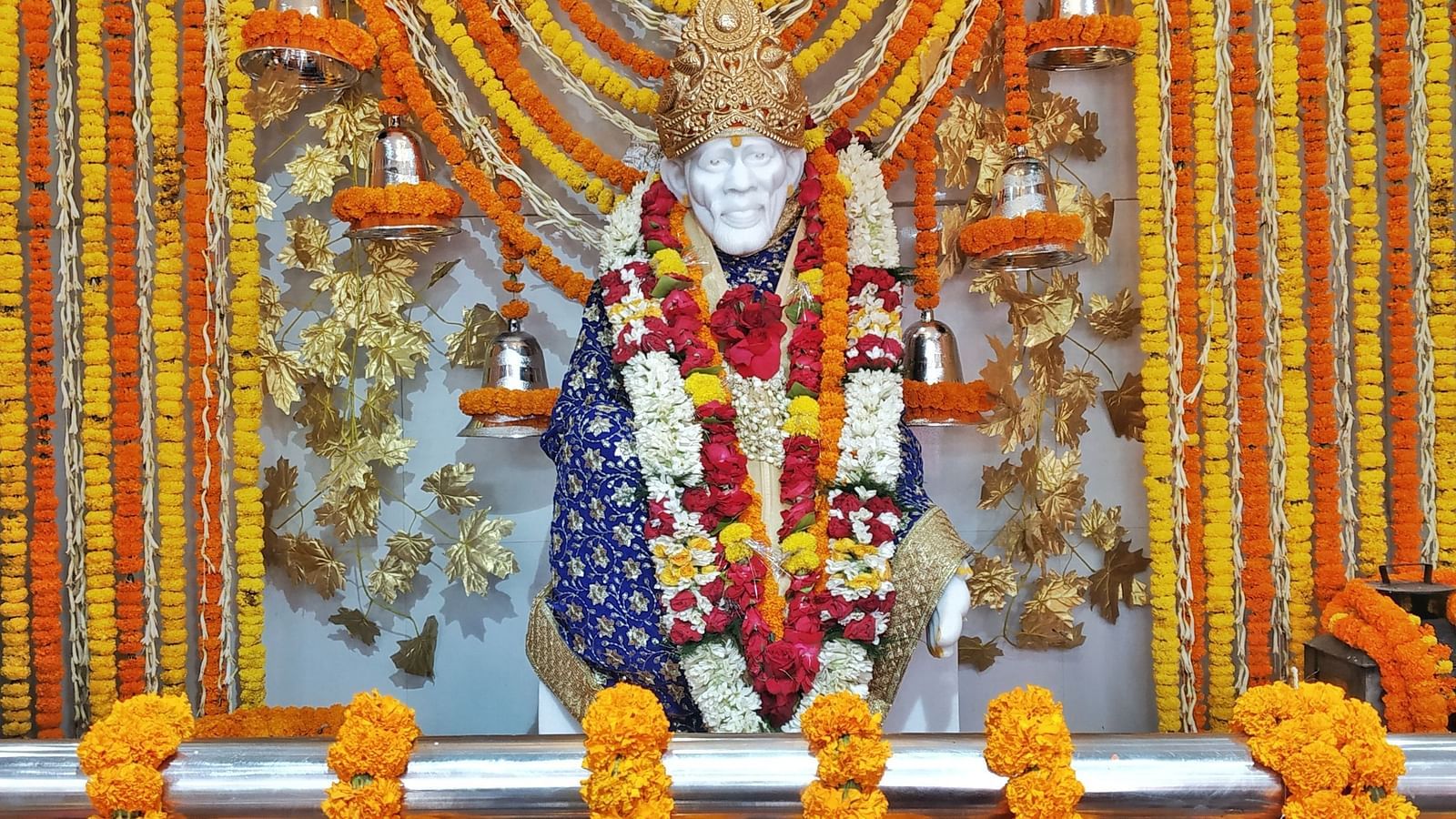 sai baba statue at a temple in lonavala