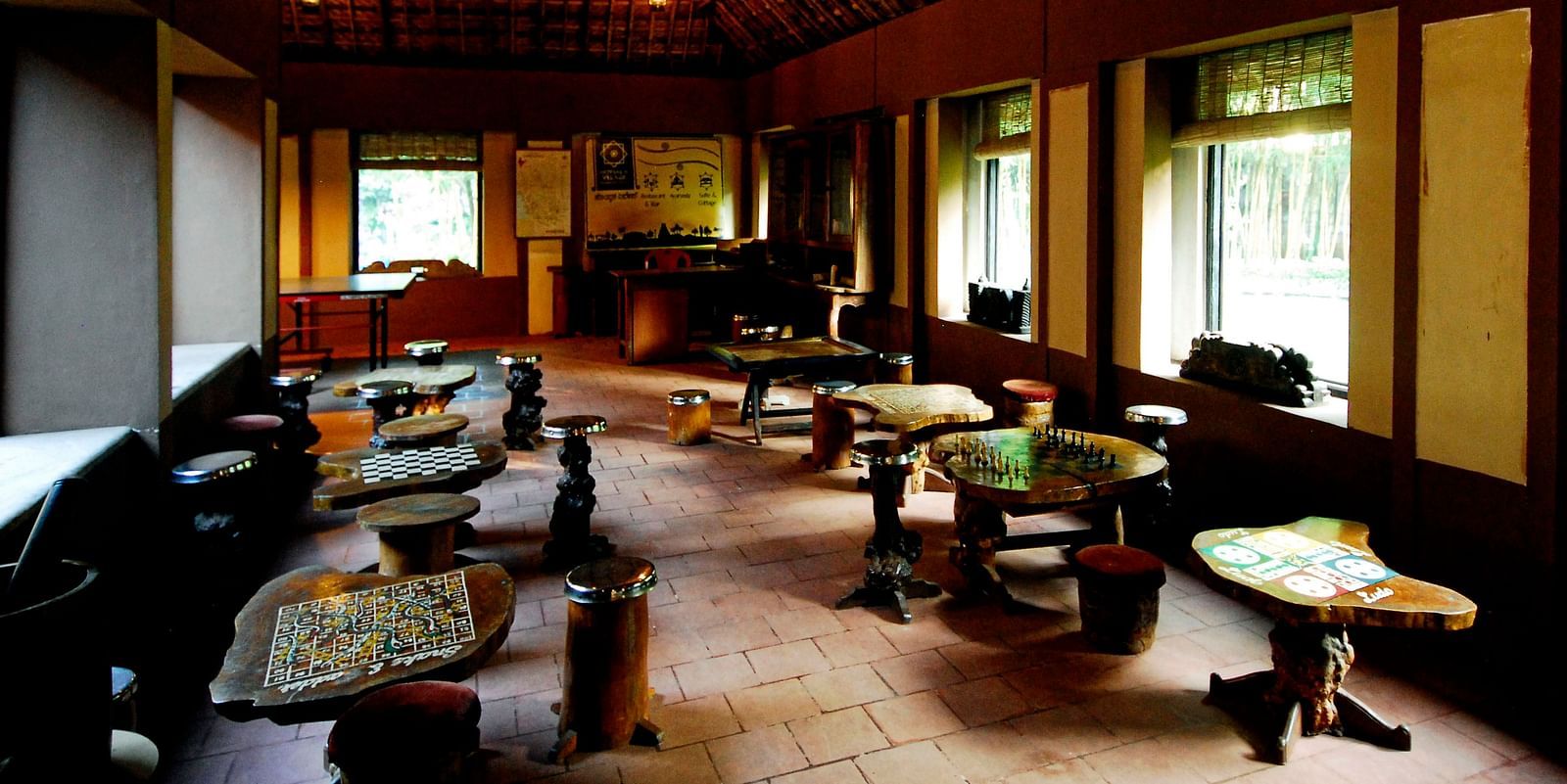 image of a compact and cosy activity room at hoysala village resort in hassan