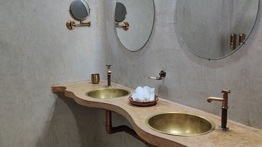 Two mirrors in the vanity area | Matsya Island Retreat