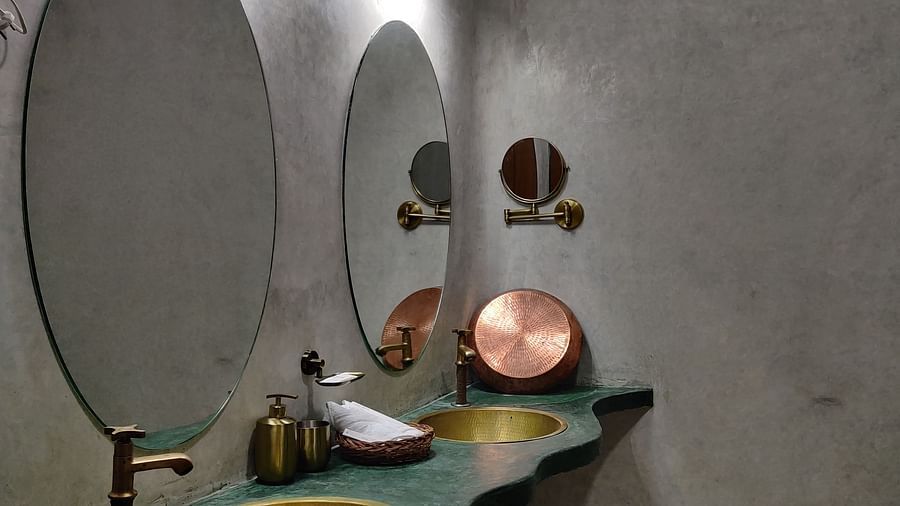 Mirror in the vanity area | Matsya Island Retreat