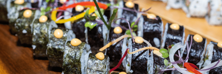 Gimbap served at Asiatic Rooftop Bar and Restaurant, restaurant in Kenya