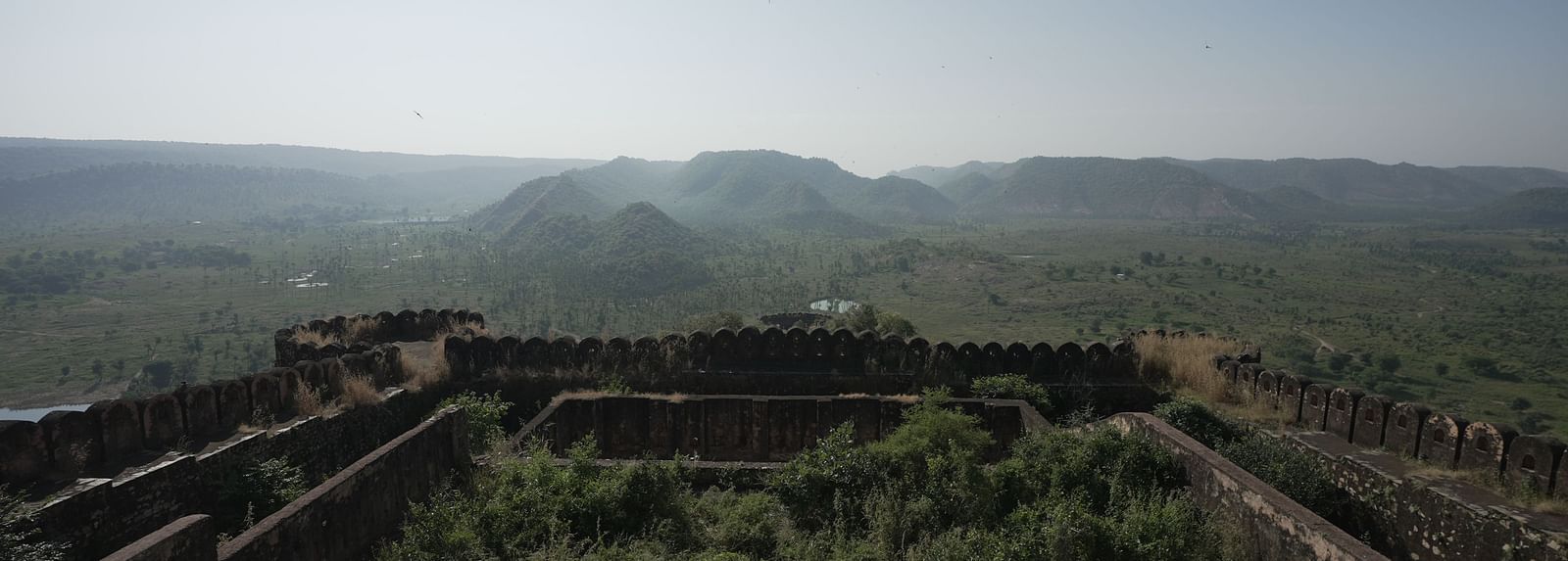 Image of runis during a bright day taken from far away - Utsav camp Sariska