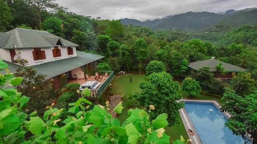Overview image of Shaheen Bagh resorts with a swimming pool