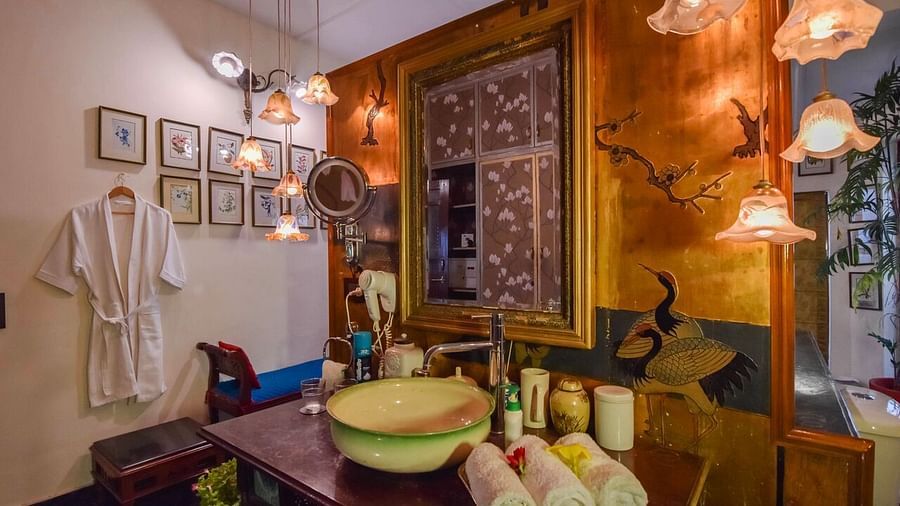 Image of interior of bathroom of a Hotel Room at Shaheen Bagh Resort Dehradun