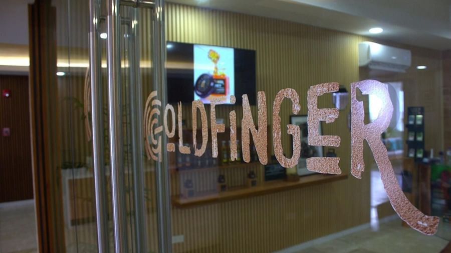 A signage representing the name of our gift shop in Jamaica on a transparent glass door - Hotel 39, Jamaica