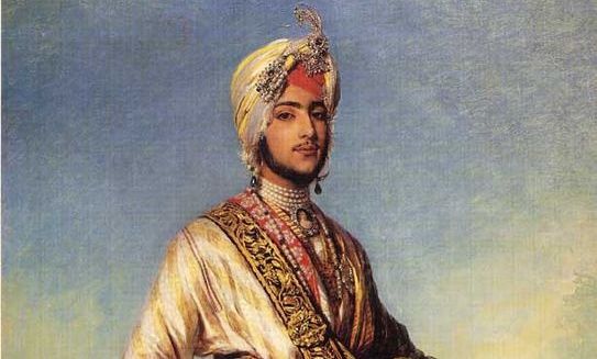 Portrait of Maharaja Duleep Singh with turban.