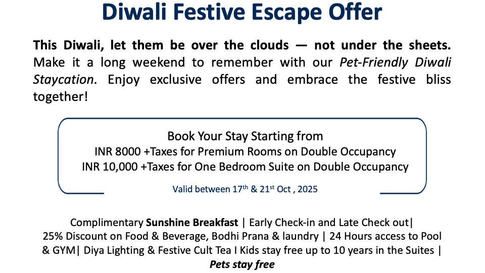 Diwali festive offer at Radisson Blu Chennai – pet-friendly stays, exclusive perks, family deals, and vibrant celebrations.