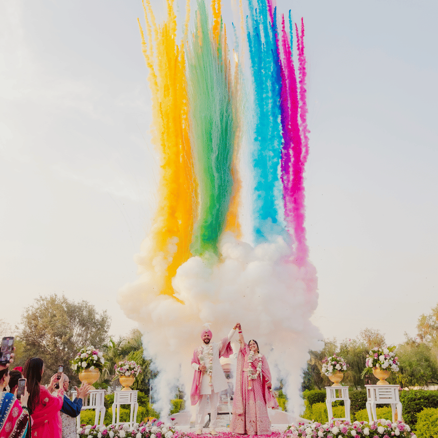 Jaimala ceremony, Jaswinder and Ritika at Umaid Palace
