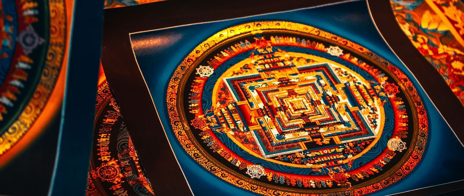 Thangka painting placed in a artistic way