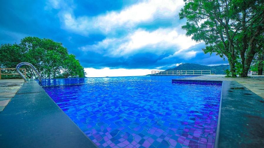 Wide view of Swimming Pool at Grand Palace, Yercaud