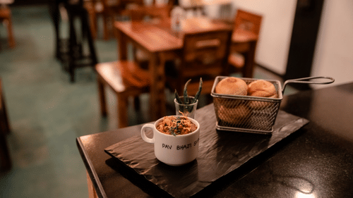 Woodstock cafe featuring Pav Bhaji