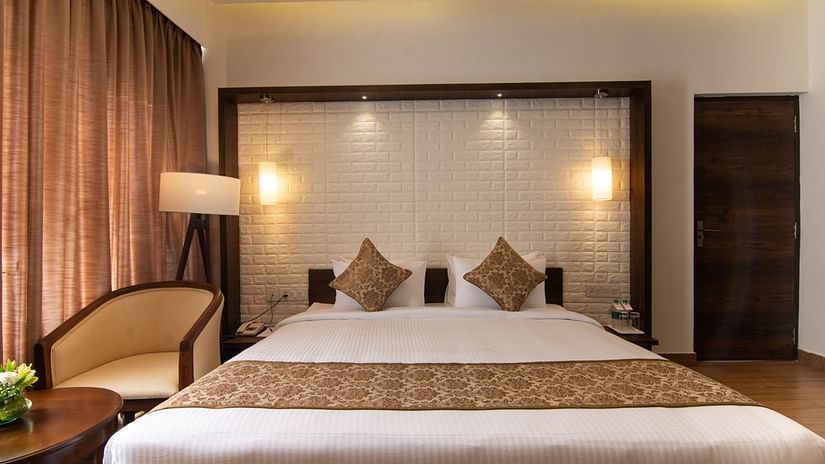 the bed offered in the Suite at The Liverpool Hotel