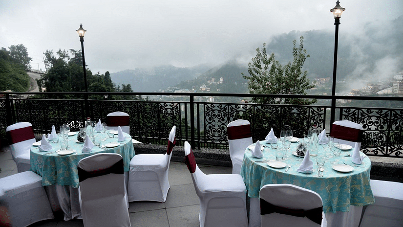 An outside dining venue in Shimla - The Orchid Hotel Shimla
