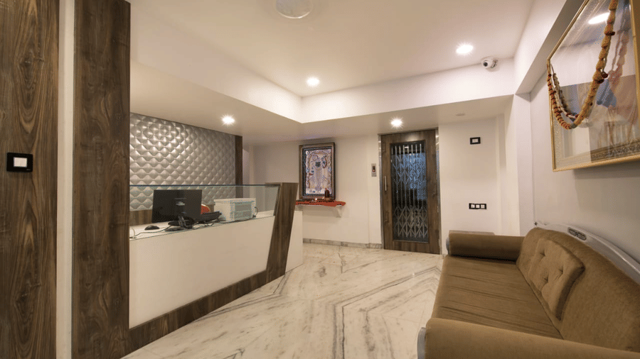 Reception of  Adamo Sanmukh with its unique interior  