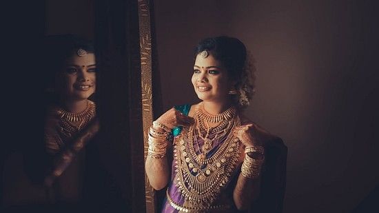 a bride posing