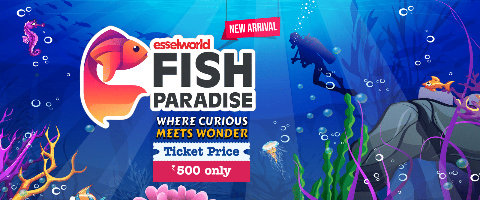 Water Kingdom offers exciting discounts on tickets for Esselworld Fish Paradise. 
