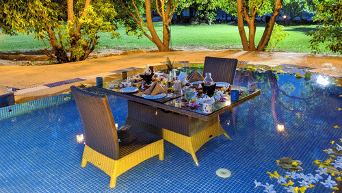 swimming pool for Water Dining- The Golden tusk