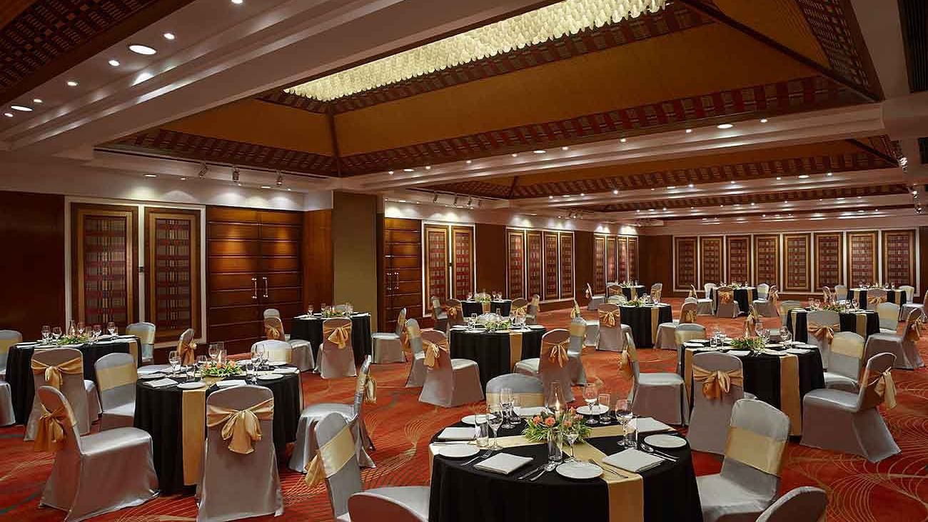 Table and chair arrangements at one of the banquets in South Goa - birthday in Goa - Caravela Beach Resort, Goa