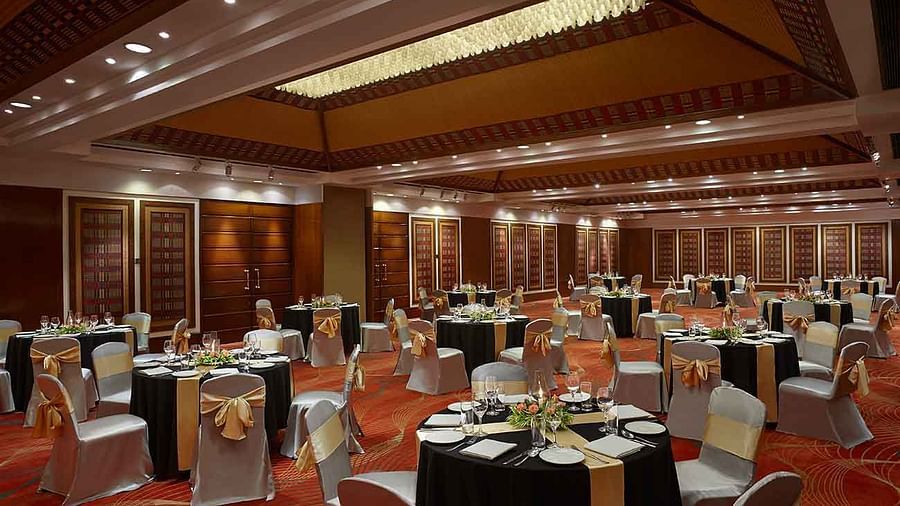 Table and chair arrangements at one of the banquets in South Goa - birthday in Goa - Caravela Beach Resort, Goa
