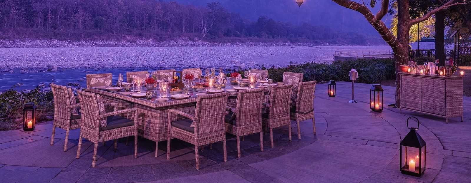 Group Dining by the river Kosi