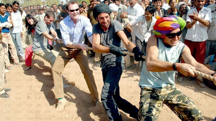 Umaid Palace Dausa  Tug of War - Village team Vs Guets