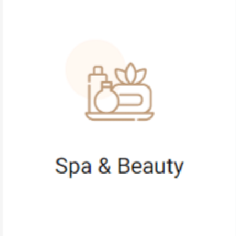 An icon of a tray with spa products - Pai Group of Hotels