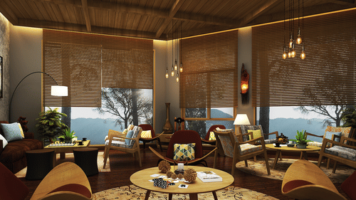 Lounge area at Rosefinch Sarovar Portico, Bhimtal, Resorts in Bhimtal
