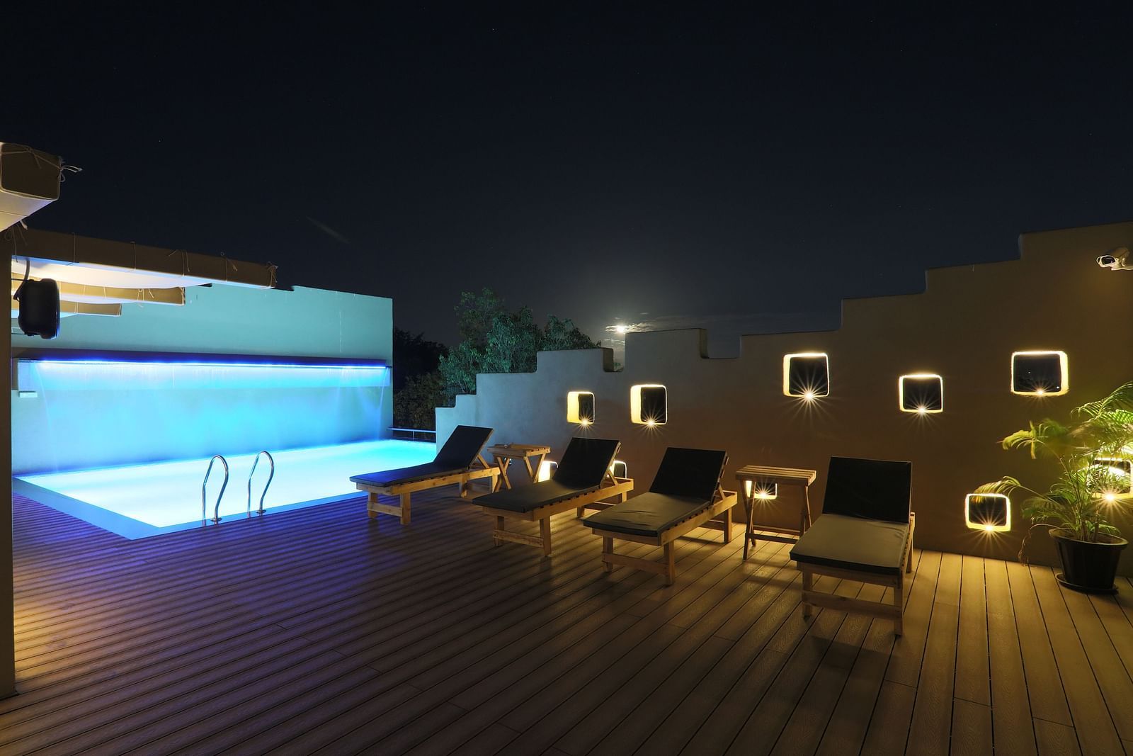 Pool Side Night