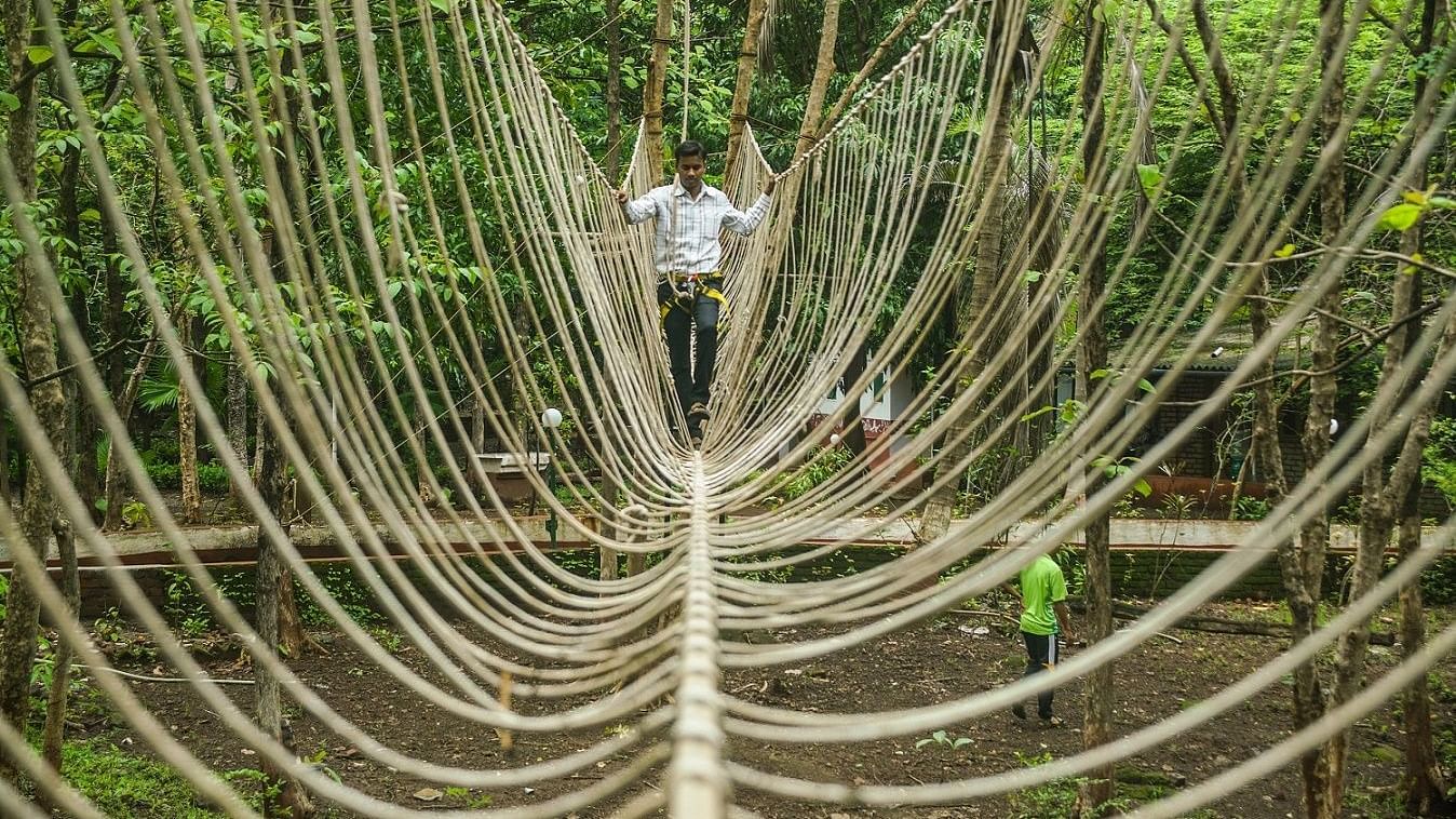burma-bridge sajan-outdoor adventure activity for thrill seekers.