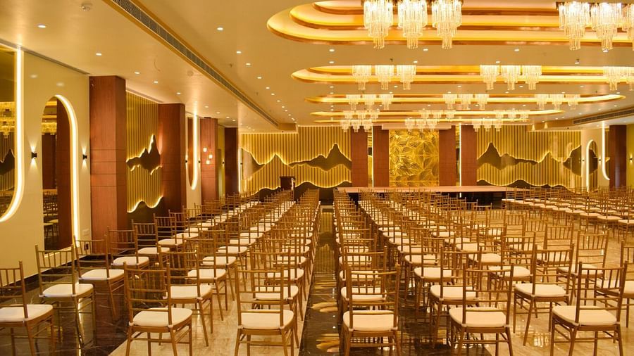 Another shot of the theatre style seating arrangement at Tulip Inn, Shravasti