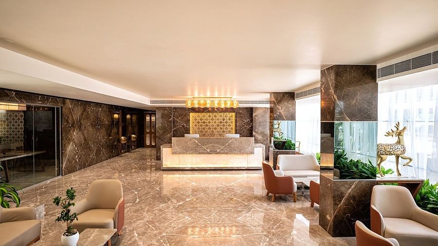 Image of the Lobby and reception at Visthara - Urban Boutique Hotel, Bangalore