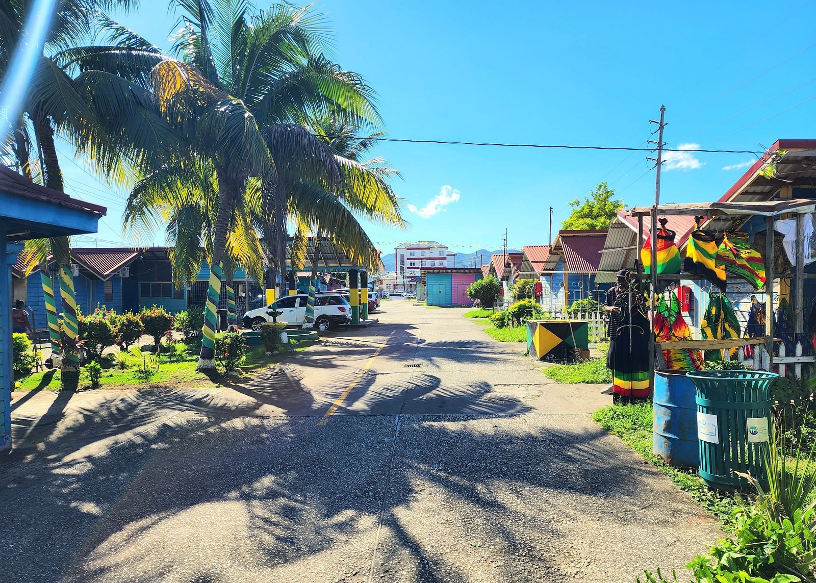 An image of Montego Bay Craft Market with shops selling trinkets - Hotel 39, Jamaica
