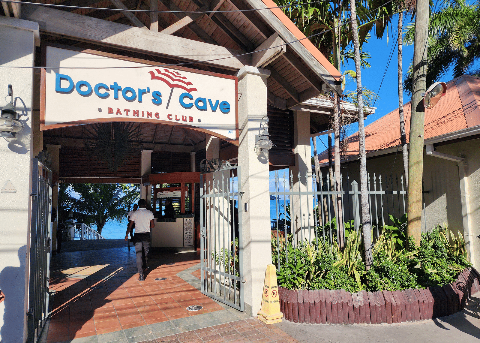 A signage representing the name of Doctors Cove Beach in Jamaica - Hotel 39, Jamaica