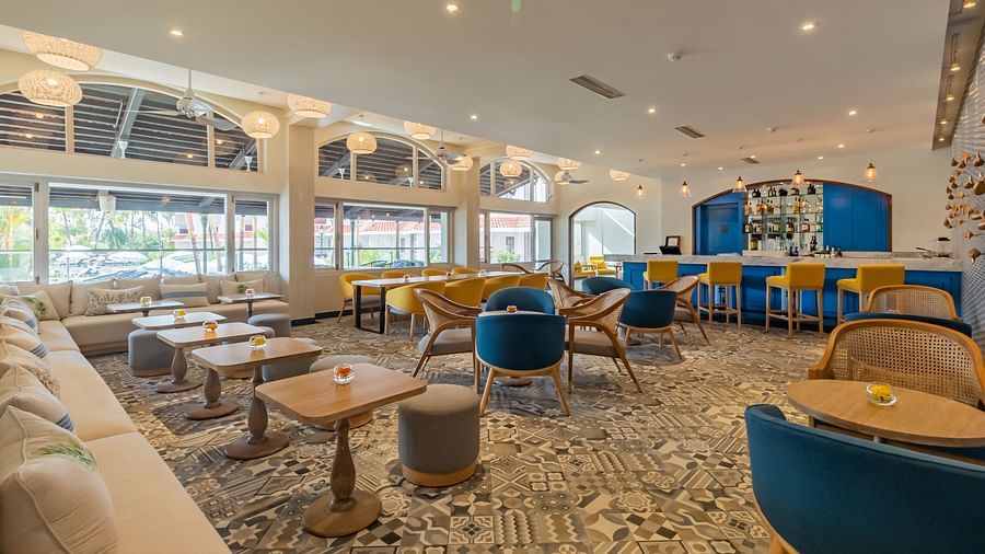 interior of blue lagoon - restaurant in south goa at Heritage Village Resorts and spa