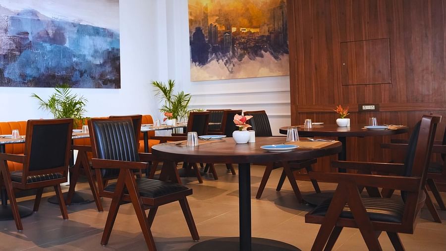Seating arrangement inside the restaurant - Rhythm Gurugram