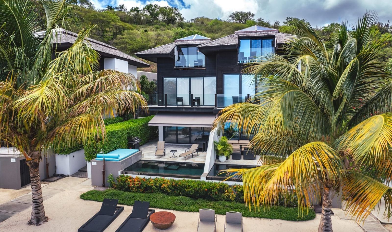 aerial view of beachcomber at tamarind hills resort and villa