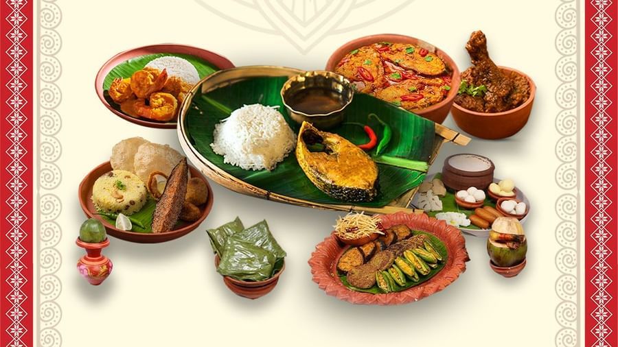 Promotional banner of Bangla Bhoj at Pride Premiere Pune featuring different types of Bengali dishes which will be served during lunch and dinner. This culinary feast starts from 6th October.