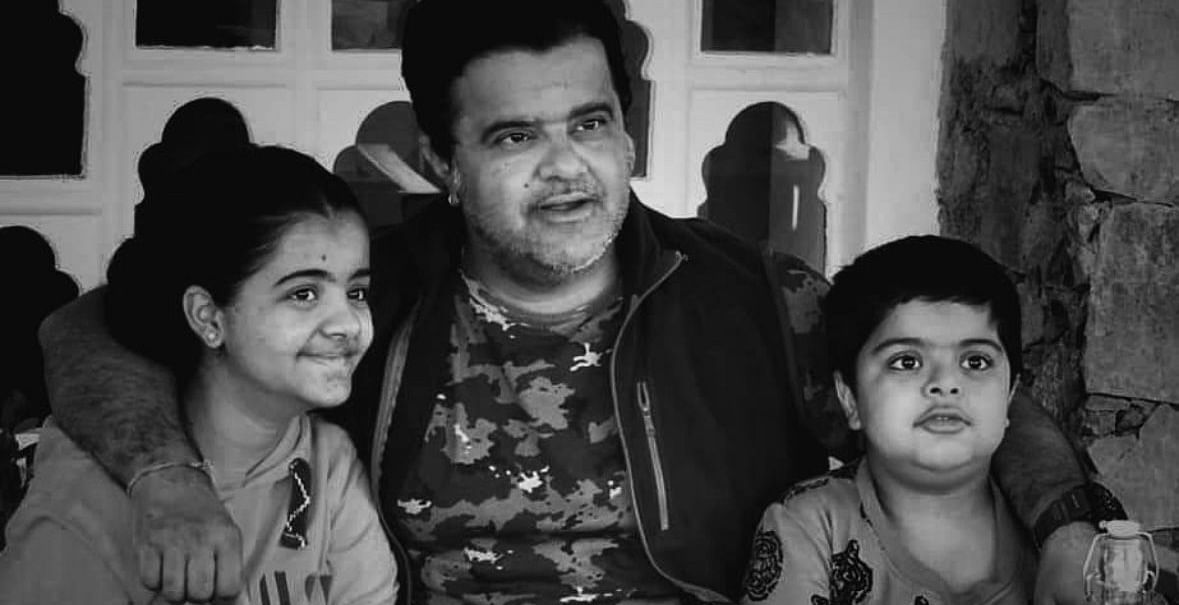 An image of Luv Skekhawat with his toddler and daughter