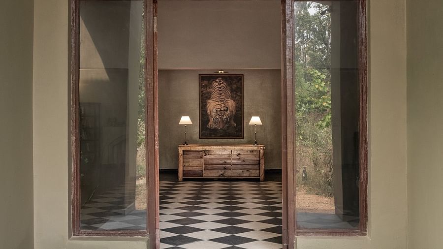 Entrance to the Reception at Saccharum Safari Lodge, Kanha Tiger Reserve 4