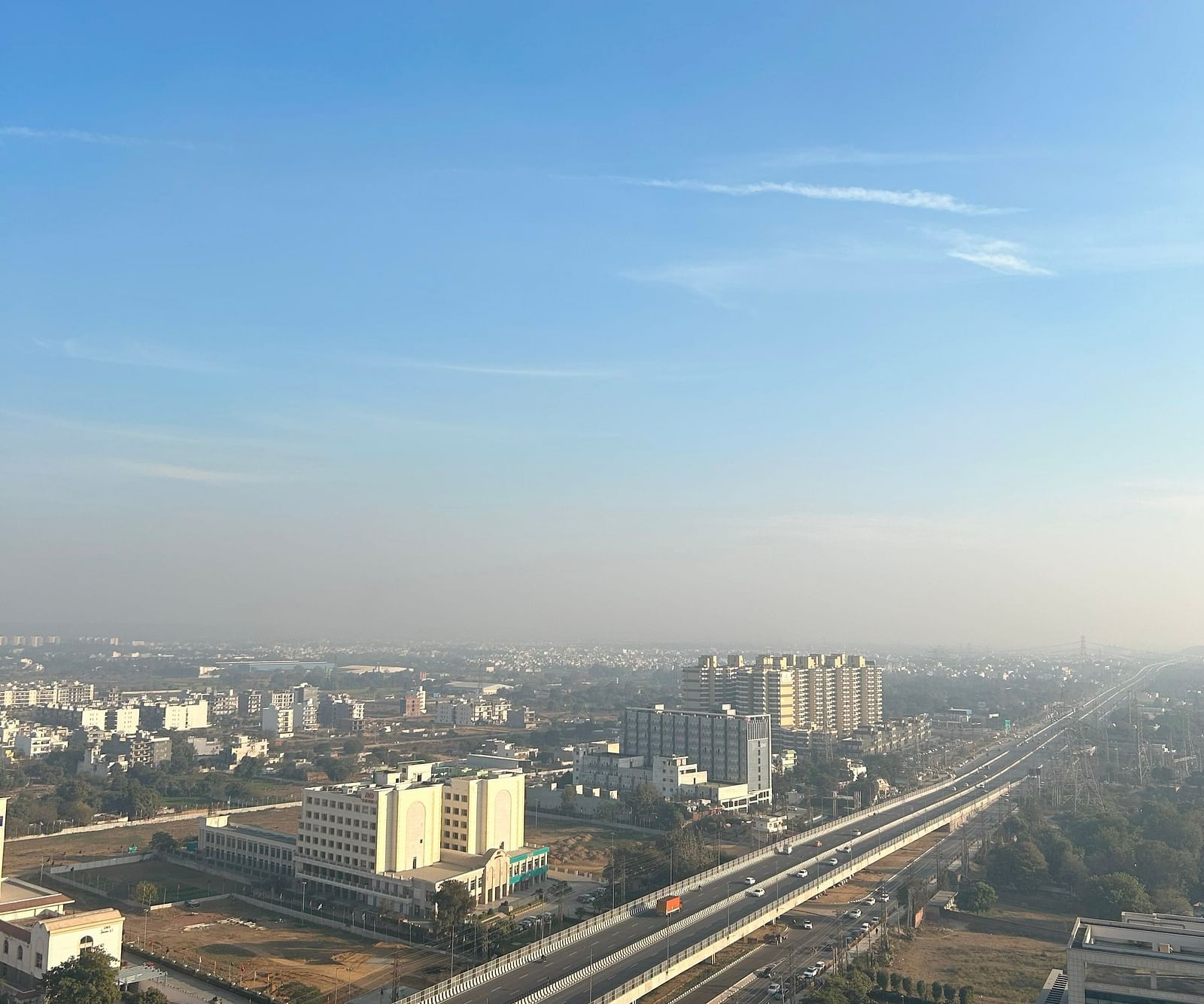 A view from the skyclub at Rhythm Gurugram