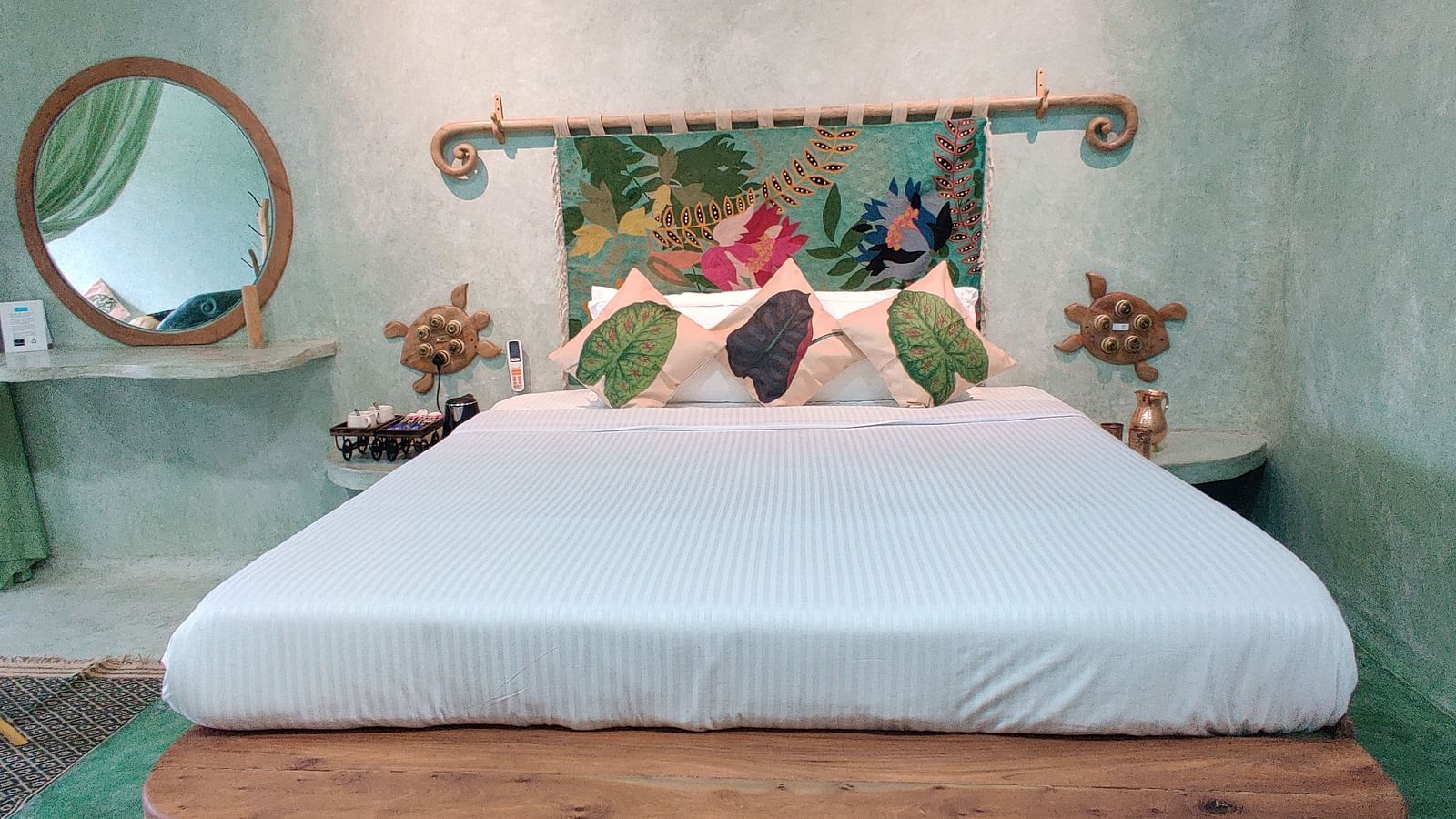 Front view of a bed | Matsya Island Retreat